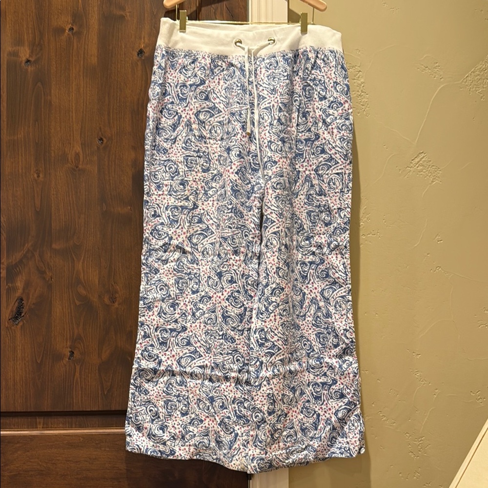Paisley Print Women's linen palazzo pant
